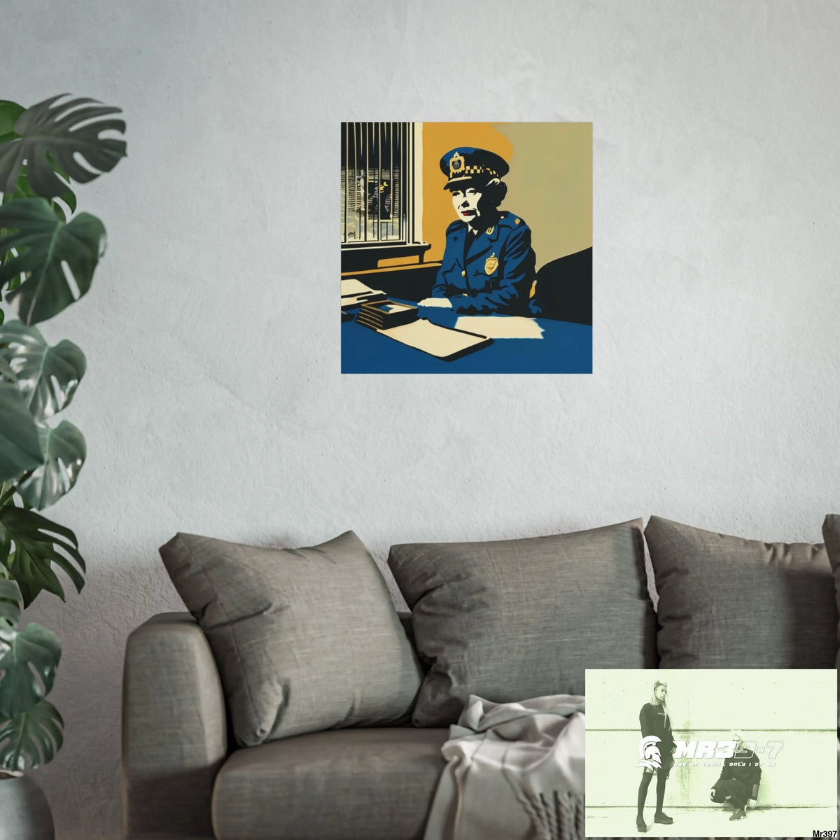 Banksy inspired Churchill’s Bar Dahab — The Warning (2014) Dahab Gold Narrative Poster SeriesFine Art Posters Poster