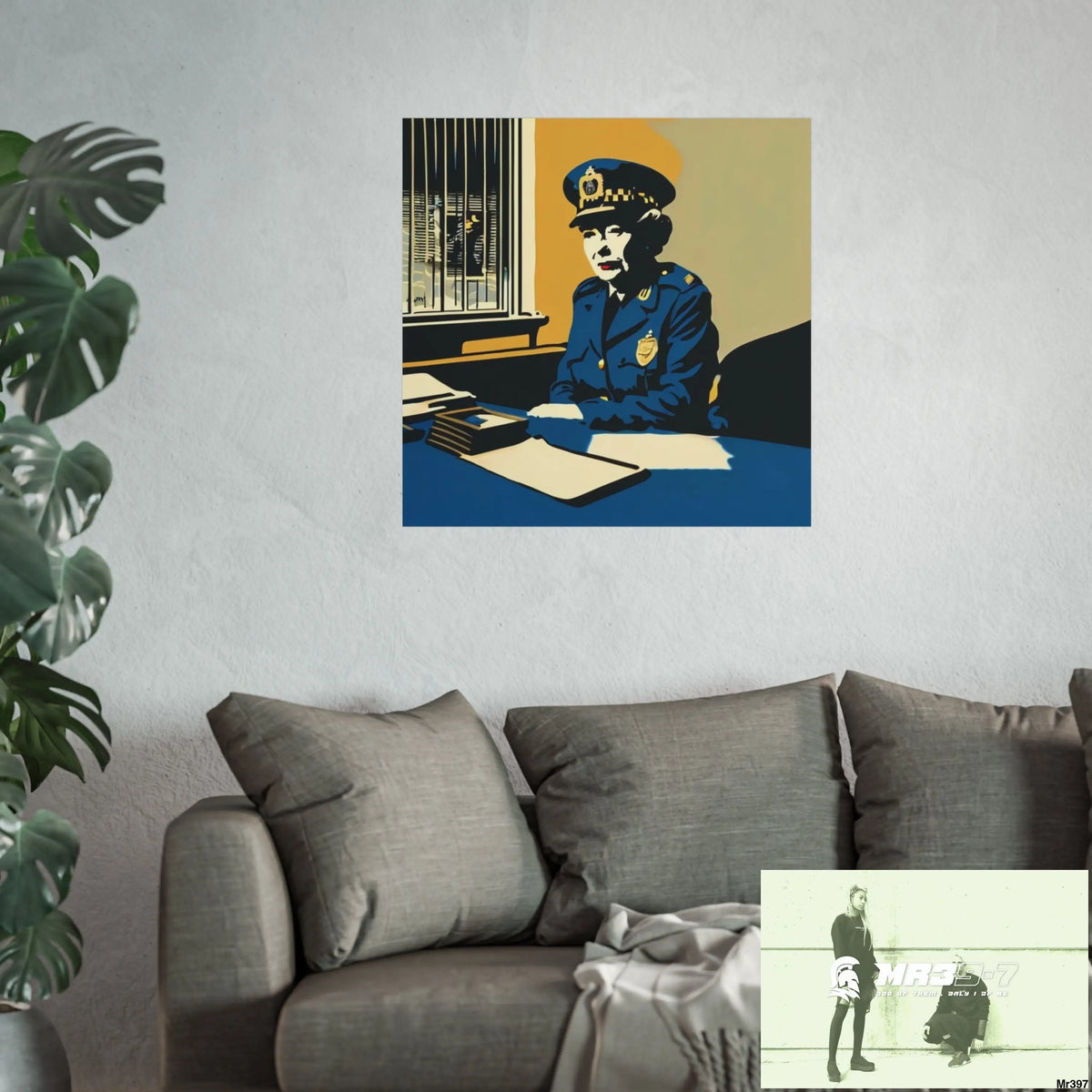 Banksy inspired Churchill’s Bar Dahab — The Warning (2014) Dahab Gold Narrative Poster SeriesFine Art Posters Poster