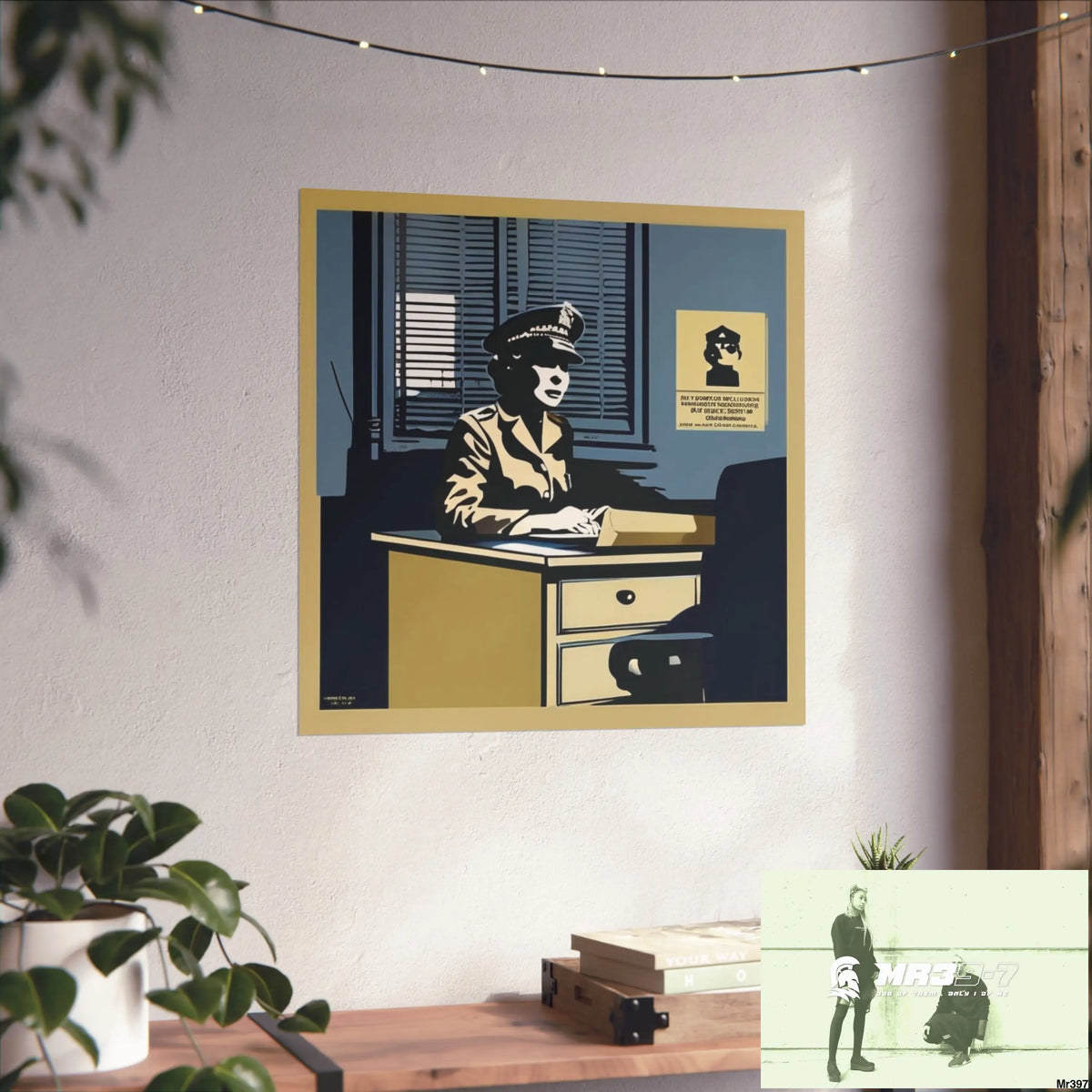 Banksy inspired Churchill’s Bar Dahab — The Warning (2014) Dahab Gold Narrative Poster SeriesFine Art Posters Poster