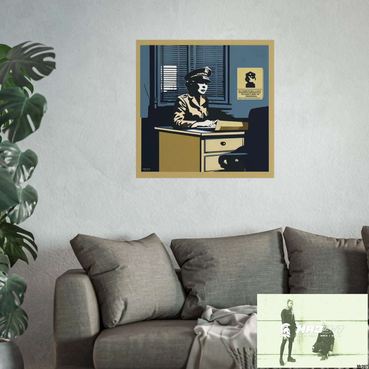 Banksy inspired Churchill’s Bar Dahab — The Warning (2014) Dahab Gold Narrative Poster SeriesFine Art Posters Poster