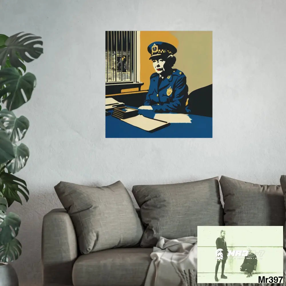 Banksy inspired Churchill’s Bar Dahab — The Warning (2014) Dahab Gold Narrative Poster SeriesFine Art Posters Poster