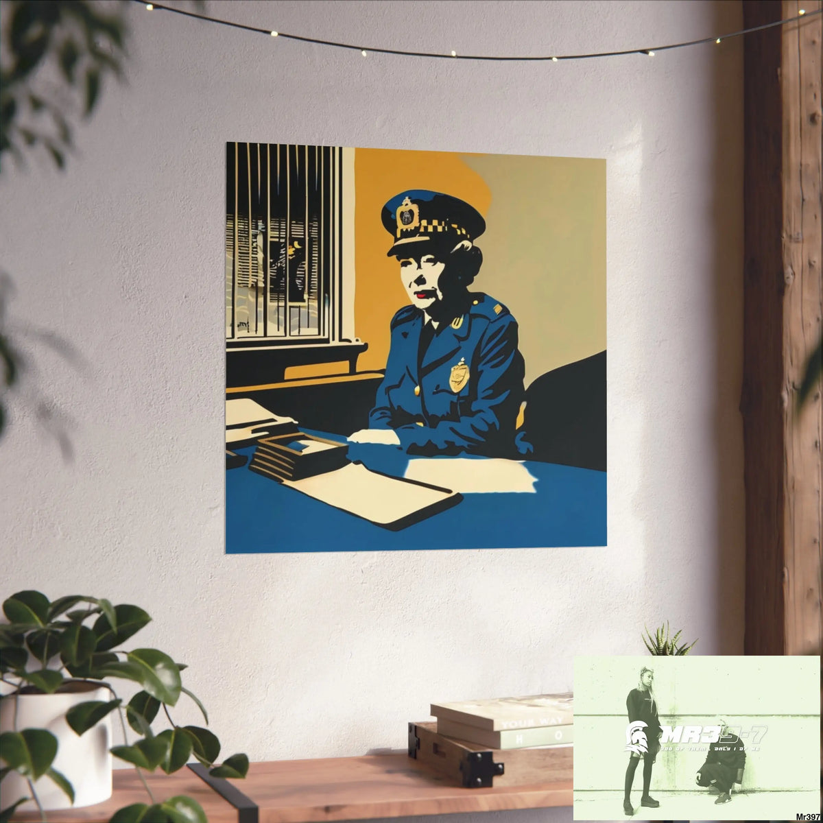 Banksy inspired Churchill’s Bar Dahab — The Warning (2014) Dahab Gold Narrative Poster SeriesFine Art Posters Poster