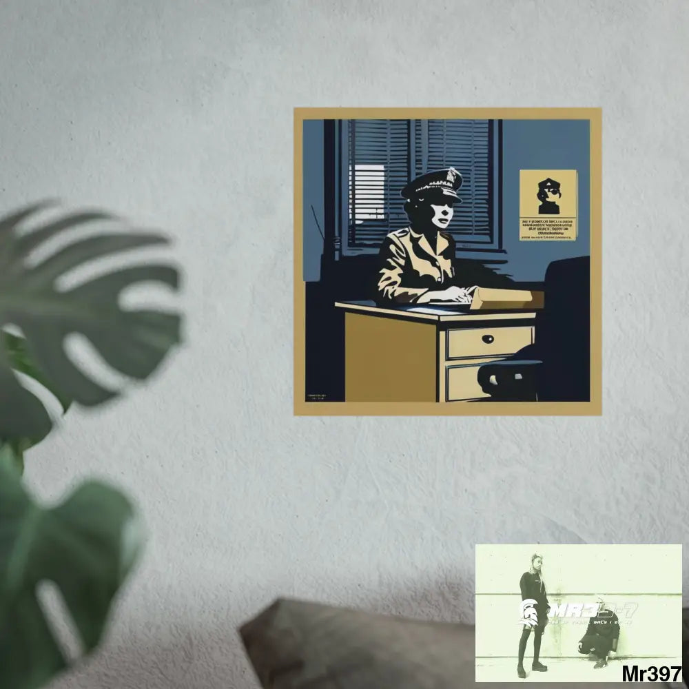 Banksy inspired Churchill’s Bar Dahab — The Warning (2014) Dahab Gold Narrative Poster SeriesFine Art Posters Poster