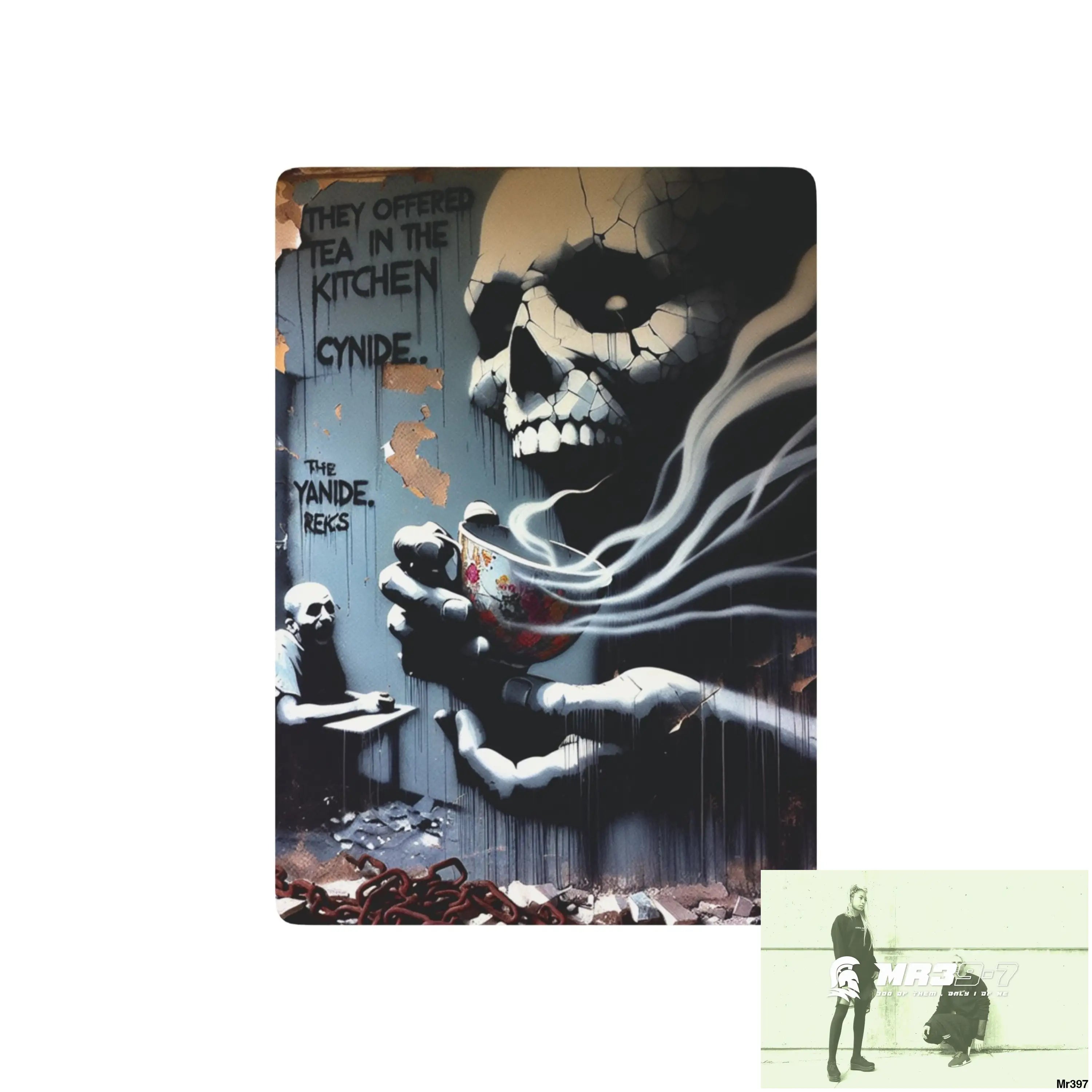 Banksy Inspired Inside A Mental Health VAR Cyanide Tea Assassination failure A1WDW December 2013 1 Ltd Edition Custom
