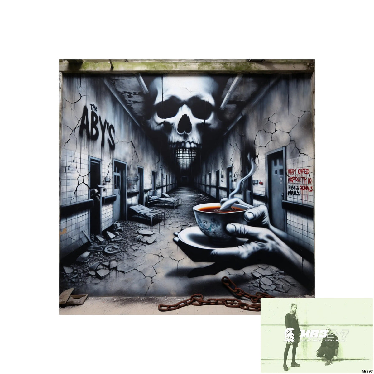 Banksy Inspired Inside A Mental Health VAR Cyanide Tea Assassination failure A1WDW December 2013- Fine Art Posters 16″