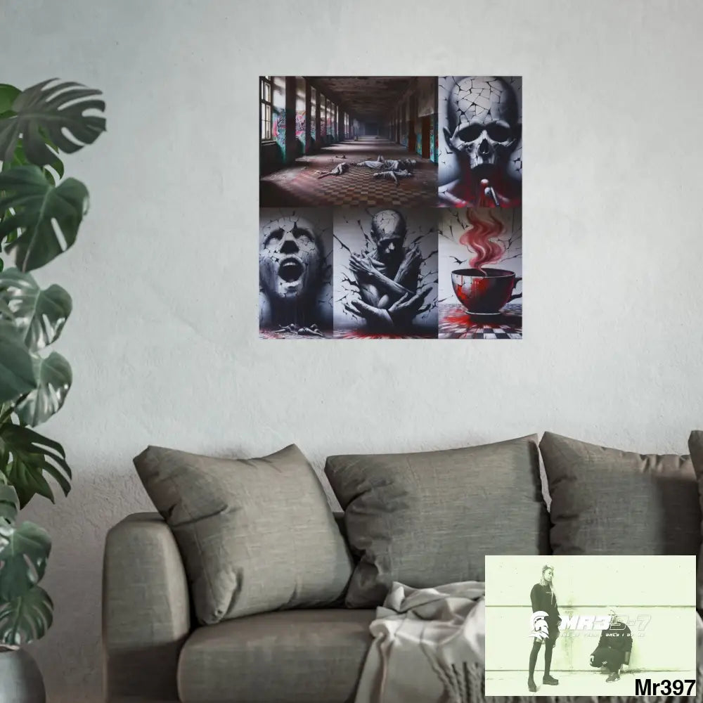 Banksy Inspired Inside A Mental Health VAR Cyanide Tea Assassination failure A1WDW December 2013- Fine Art Posters