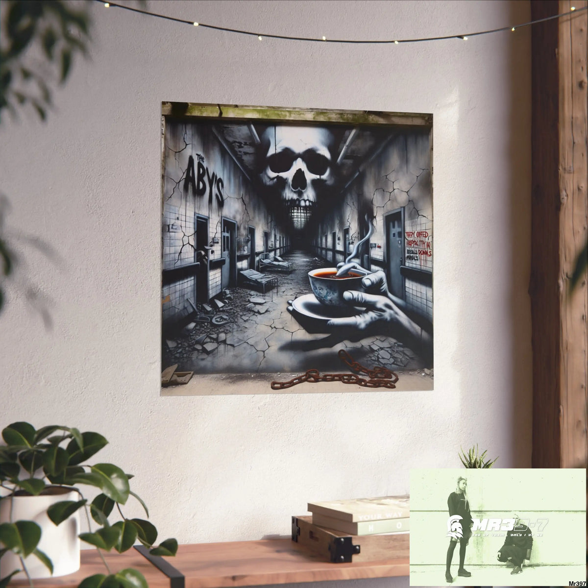 Banksy Inspired Inside A Mental Health VAR Cyanide Tea Assassination failure A1WDW December 2013- Fine Art Posters