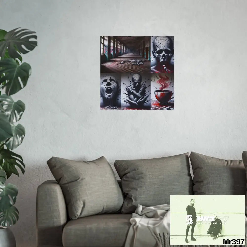 Banksy Inspired Inside A Mental Health VAR Cyanide Tea Assassination failure A1WDW December 2013- Fine Art Posters