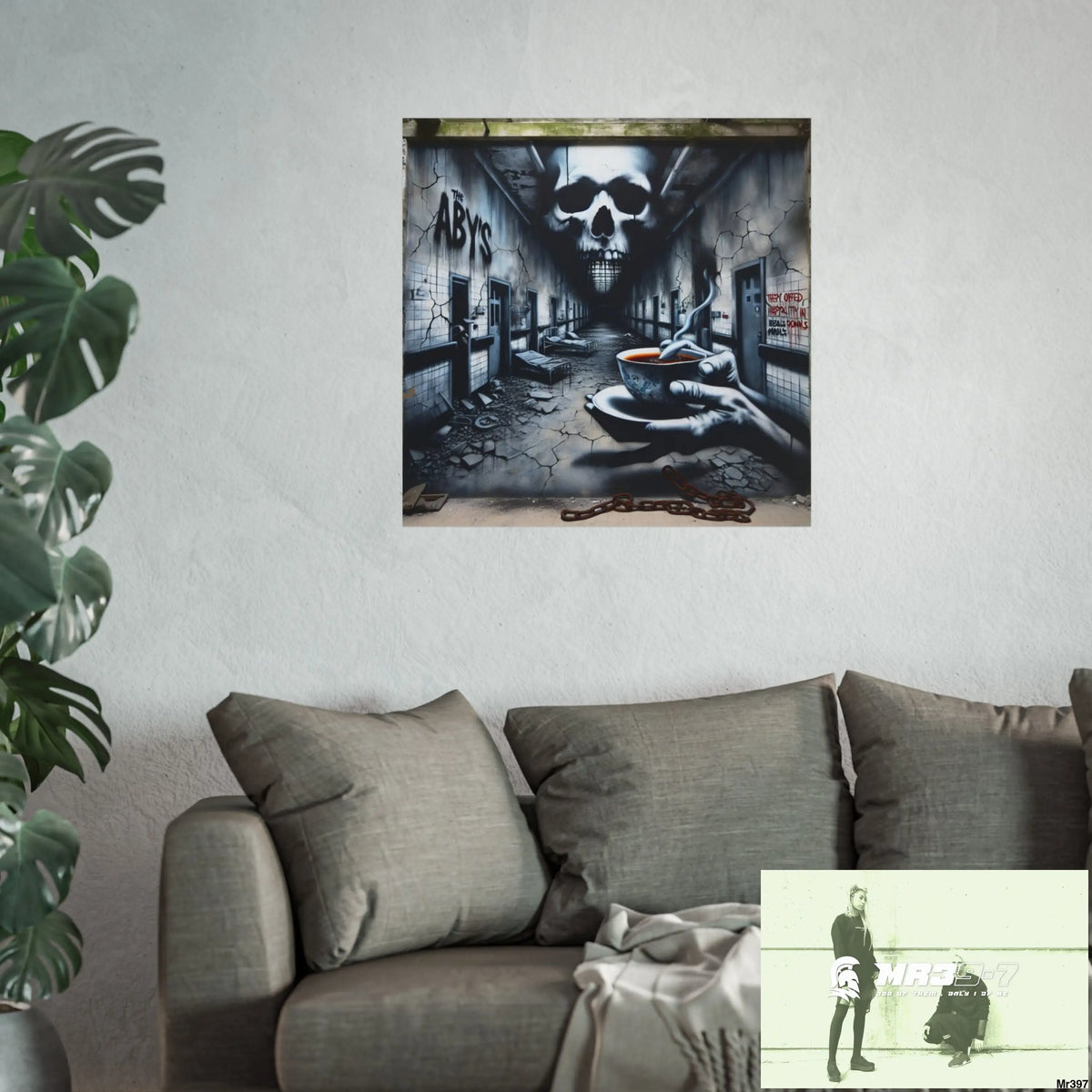 Banksy Inspired Inside A Mental Health VAR Cyanide Tea Assassination failure A1WDW December 2013- Fine Art Posters
