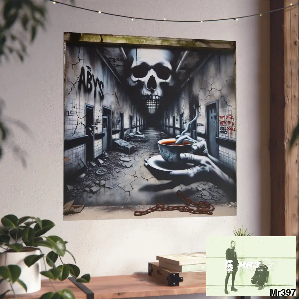 Banksy Inspired Inside A Mental Health VAR Cyanide Tea Assassination failure A1WDW December 2013- Fine Art Posters