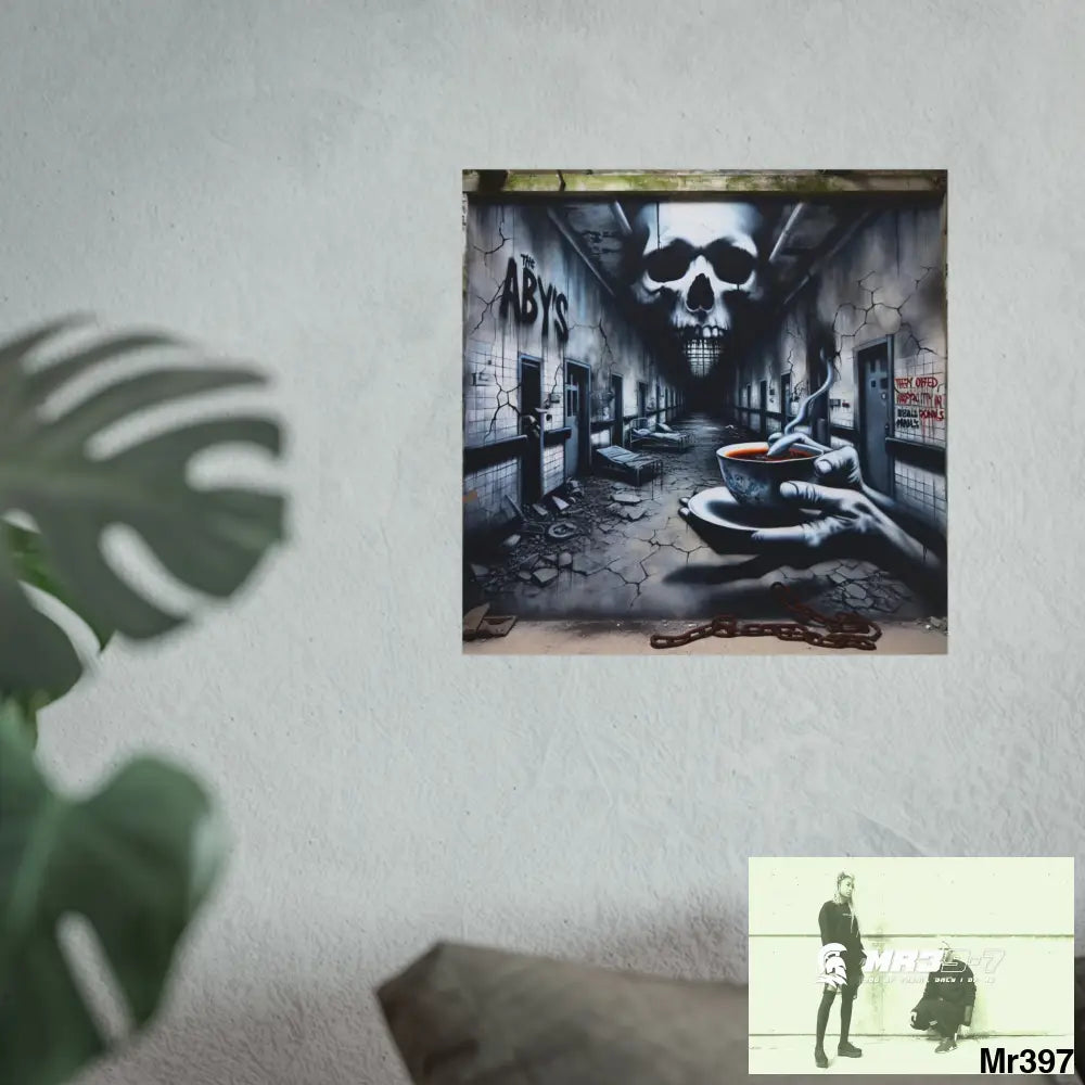 Banksy Inspired Inside A Mental Health VAR Cyanide Tea Assassination failure A1WDW December 2013- Fine Art Posters