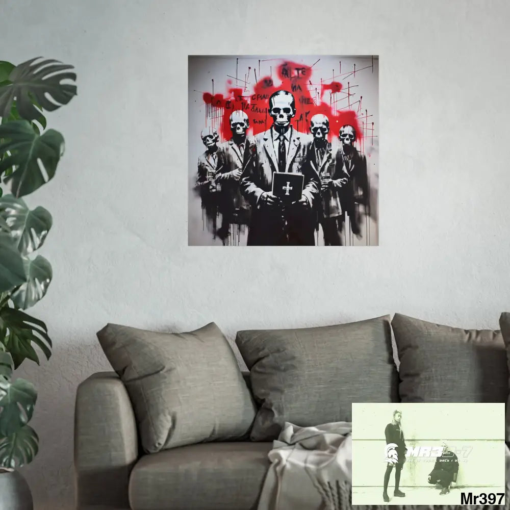 Banksy Inspired Inside A Mental Health VAR system Assassination failure 2012-2025 UK - Fine Art Posters Poster