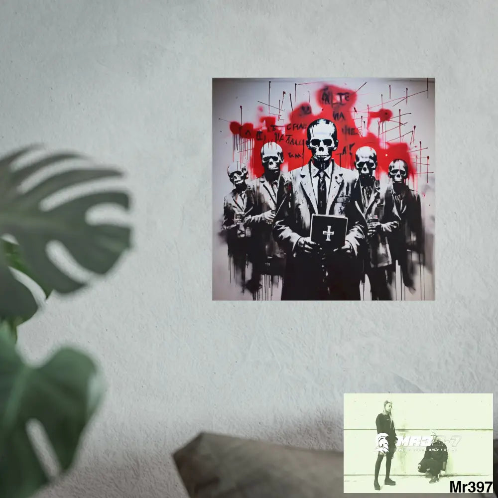 Banksy Inspired Inside A Mental Health VAR system Assassination failure 2012-2025 UK - Fine Art Posters Poster