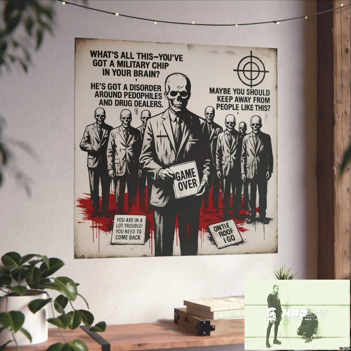 Banksy Inspired Inside A Mental Health VAR system Assassination failure 2012-2025 UK no 12 - Fine Art Posters Poster
