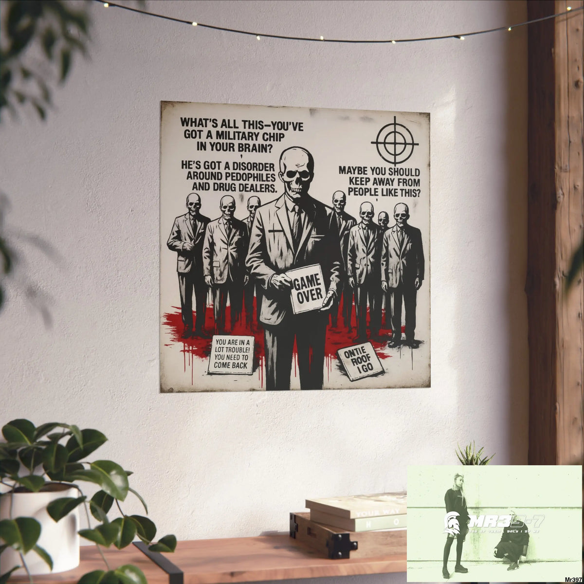 Banksy Inspired Inside A Mental Health VAR system Assassination failure 2012-2025 UK no 12 - Fine Art Posters Poster