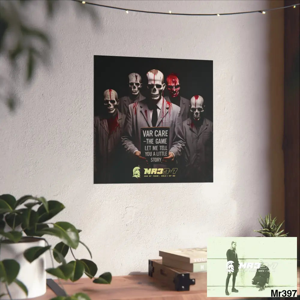 Banksy Inspired Inside A Mental Health VAR system Assassination failure 2012-2025 UK no 9 - Fine Art Posters Poster