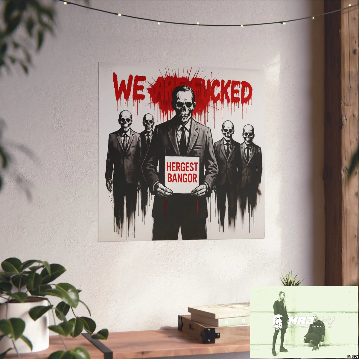 Banksy Inspired Inside A Mental Health VAR system Assassination failure Hergest 2012-2025 UK - Fine Art Posters Poster
