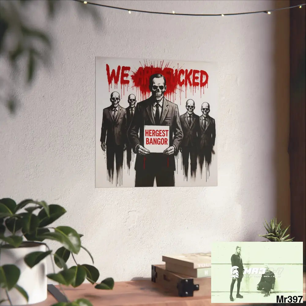 Banksy Inspired Inside A Mental Health VAR system Assassination failure Hergest 2012-2025 UK - Fine Art Posters Poster