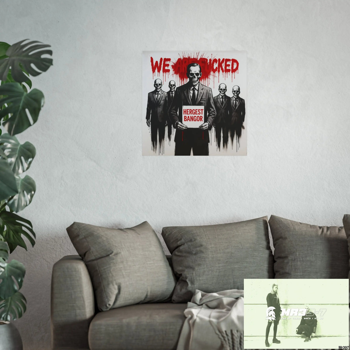 Banksy Inspired Inside A Mental Health VAR system Assassination failure Hergest 2012-2025 UK - Fine Art Posters Poster