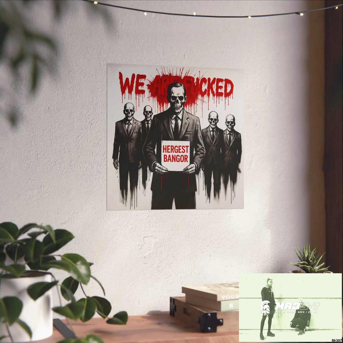 Banksy Inspired Inside A Mental Health VAR system Assassination failure Hergest 2012-2025 UK - Fine Art Posters Poster