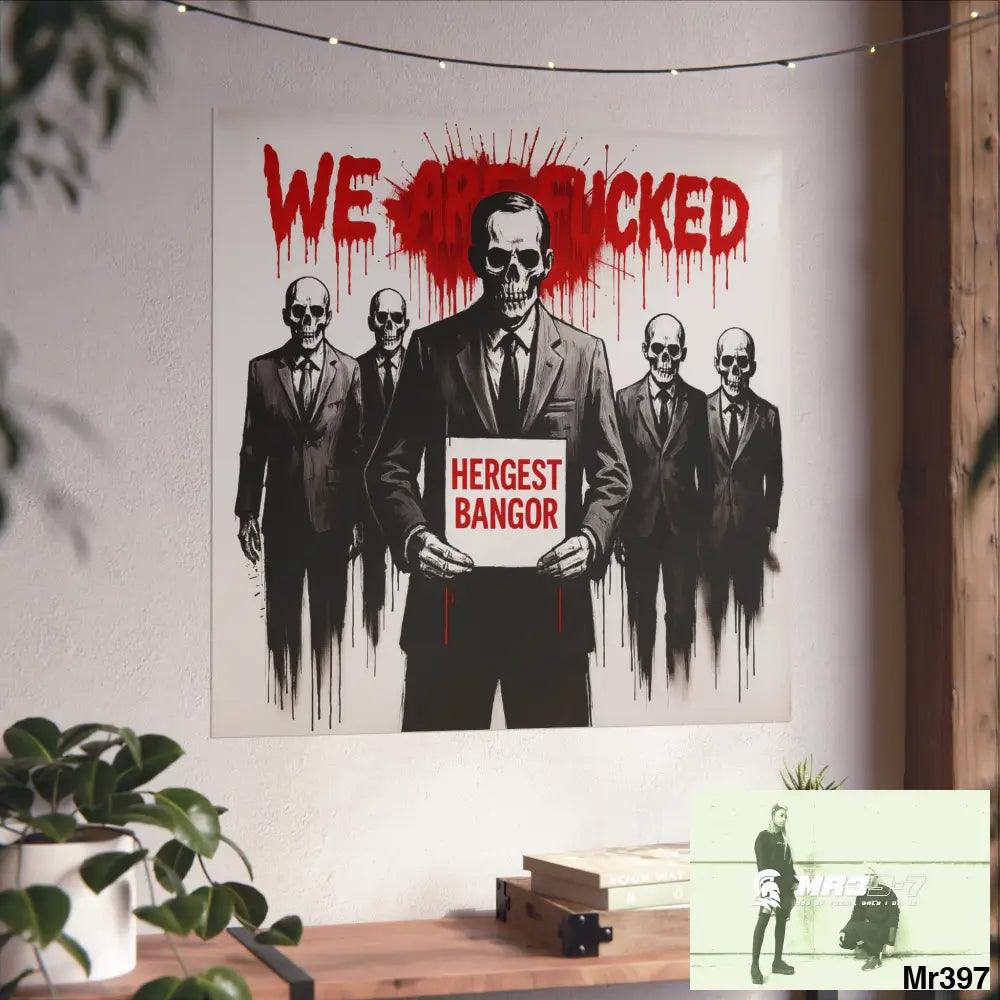 Banksy Inspired Inside A Mental Health VAR system Assassination failure Hergest 2012-2025 UK - Fine Art Posters Poster