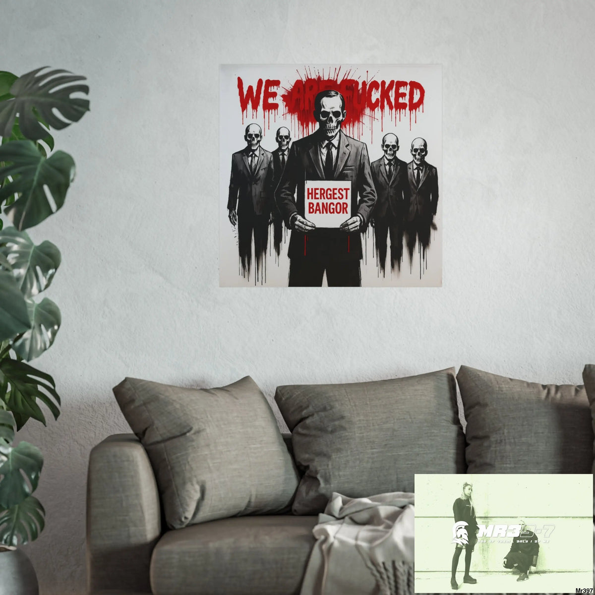 Banksy Inspired Inside A Mental Health VAR system Assassination failure Hergest 2012-2025 UK - Fine Art Posters Poster