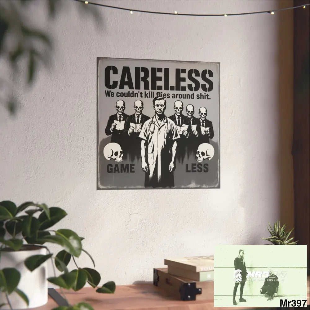 Banksy Inspired Inside A Mental Health VAR system Assassination failure NO 11 2012-2025 UK - Fine Art Posters Poster