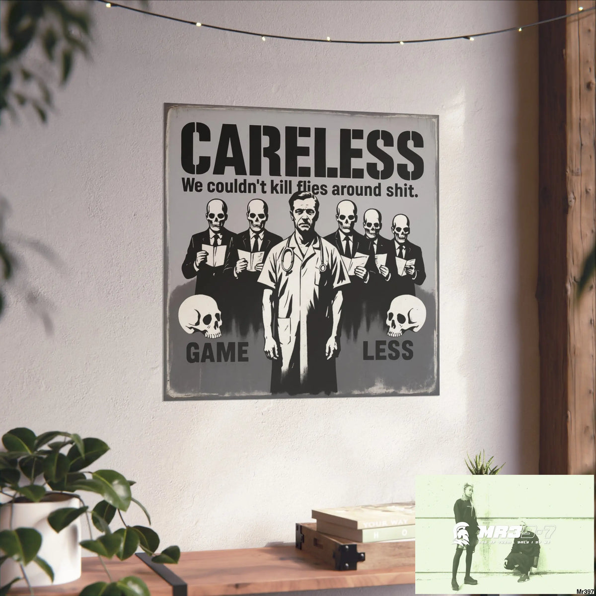 Banksy Inspired Inside A Mental Health VAR system Assassination failure NO 11 2012-2025 UK - Fine Art Posters Poster