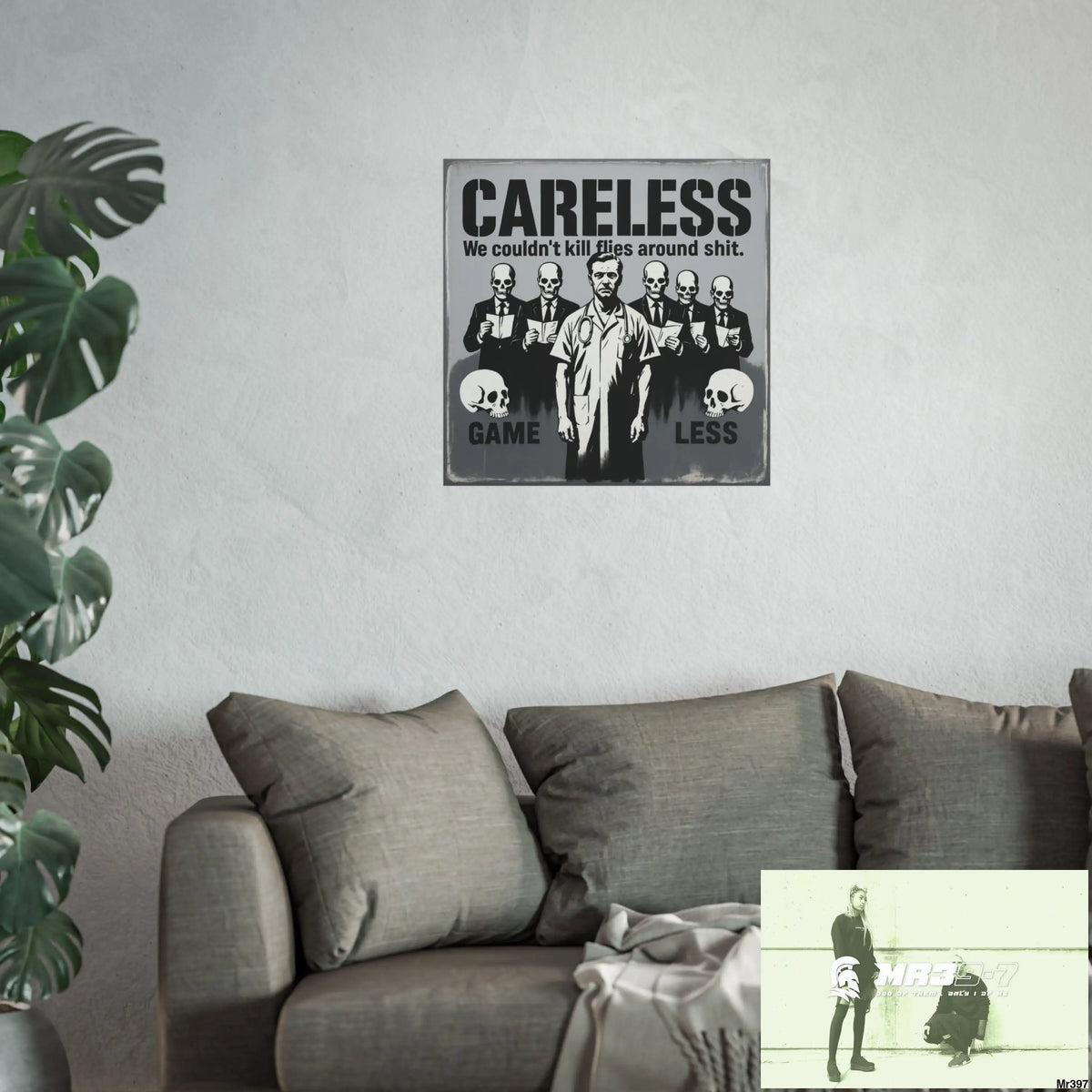 Banksy Inspired Inside A Mental Health VAR system Assassination failure NO 11 2012-2025 UK - Fine Art Posters Poster