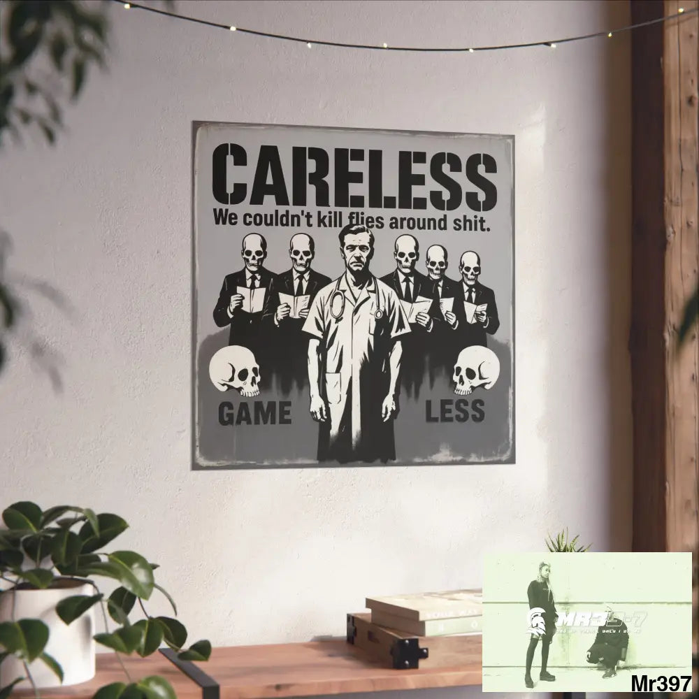 Banksy Inspired Inside A Mental Health VAR system Assassination failure NO 11 2012-2025 UK - Fine Art Posters Poster