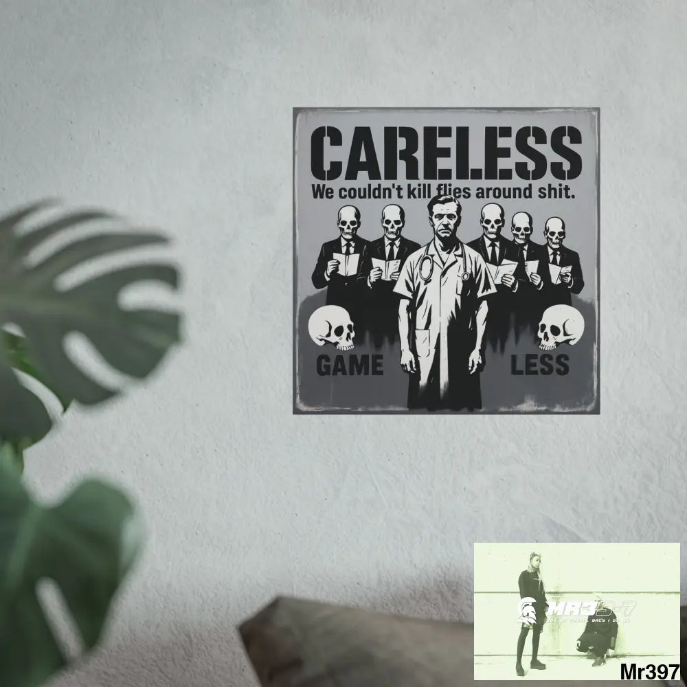 Banksy Inspired Inside A Mental Health VAR system Assassination failure NO 11 2012-2025 UK - Fine Art Posters Poster