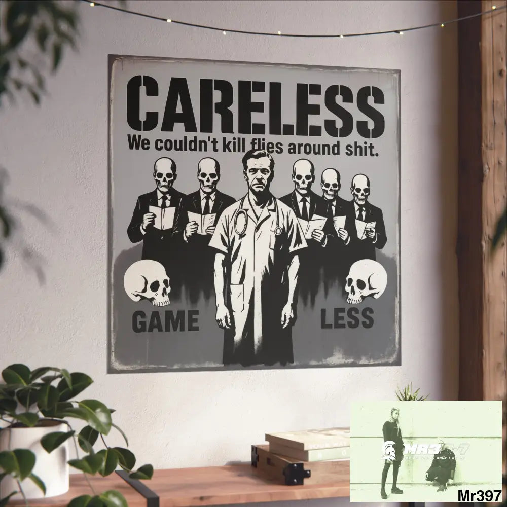 Banksy Inspired Inside A Mental Health VAR system Assassination failure NO 11 2012-2025 UK - Fine Art Posters Poster