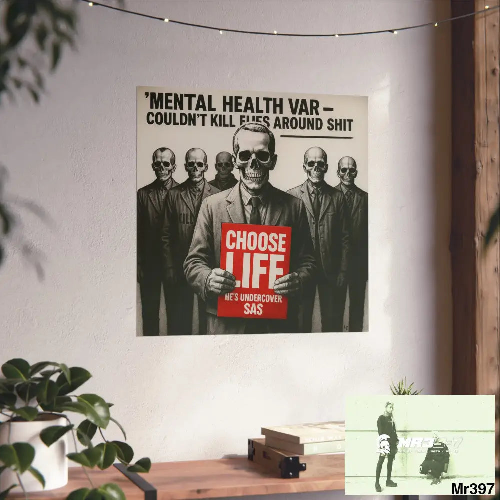 Banksy Inspired Inside A Mental Health VAR system Assassination failure NO 13 Choose Life 2012-2025 UK - Fine Art