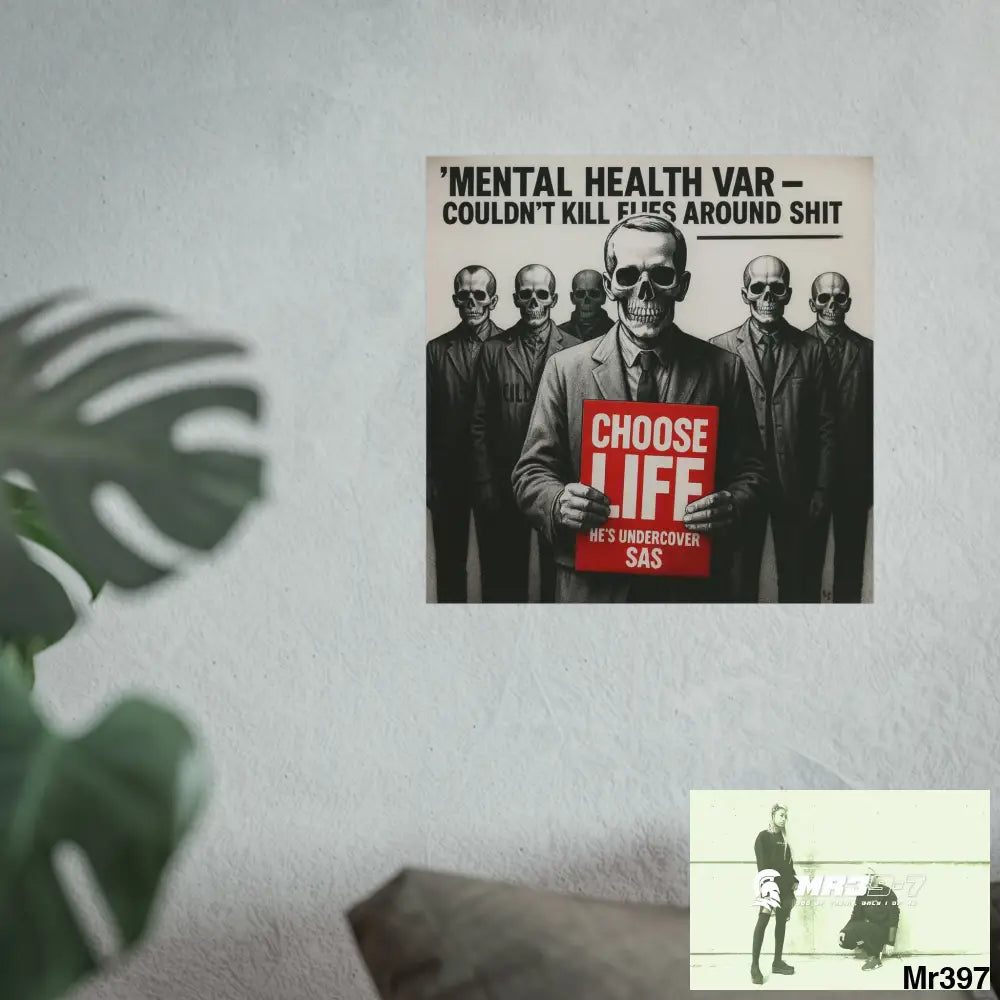 Banksy Inspired Inside A Mental Health VAR system Assassination failure NO 13 Choose Life 2012-2025 UK - Fine Art