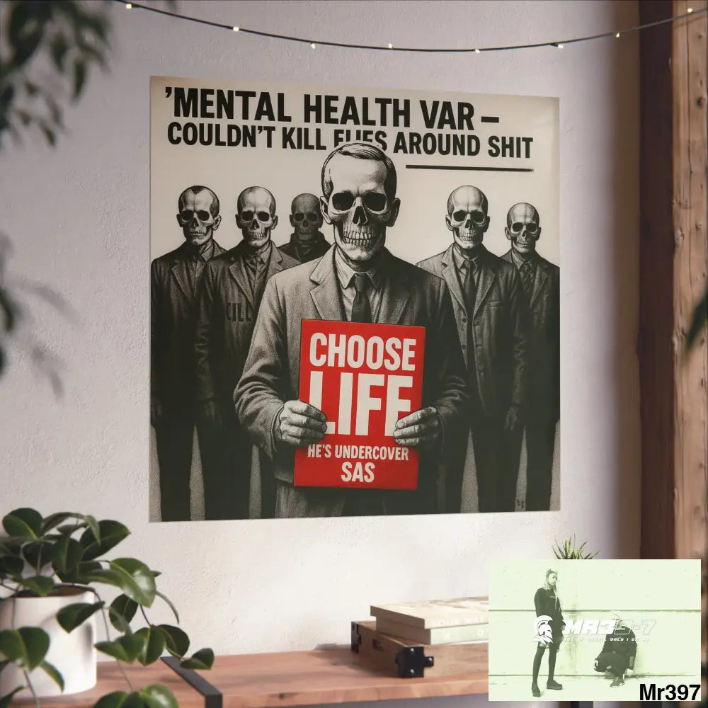 Banksy Inspired Inside A Mental Health VAR system Assassination failure NO 13 Choose Life 2012-2025 UK - Fine Art