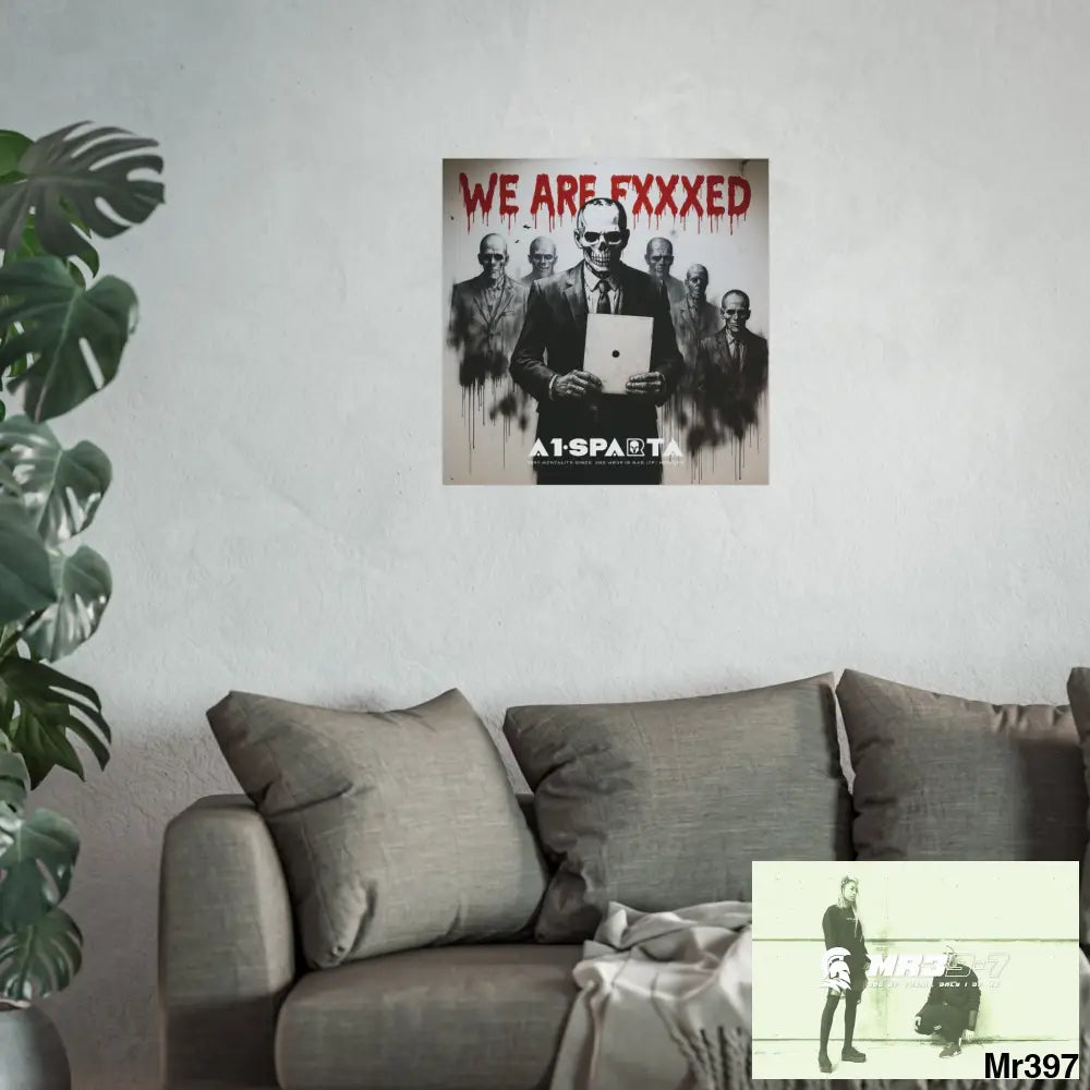 Banksy Inspired Inside A Mental Health VAR system Assassination failure NO 14 We are Fxxxed 2012-2025 UK - Fine Art