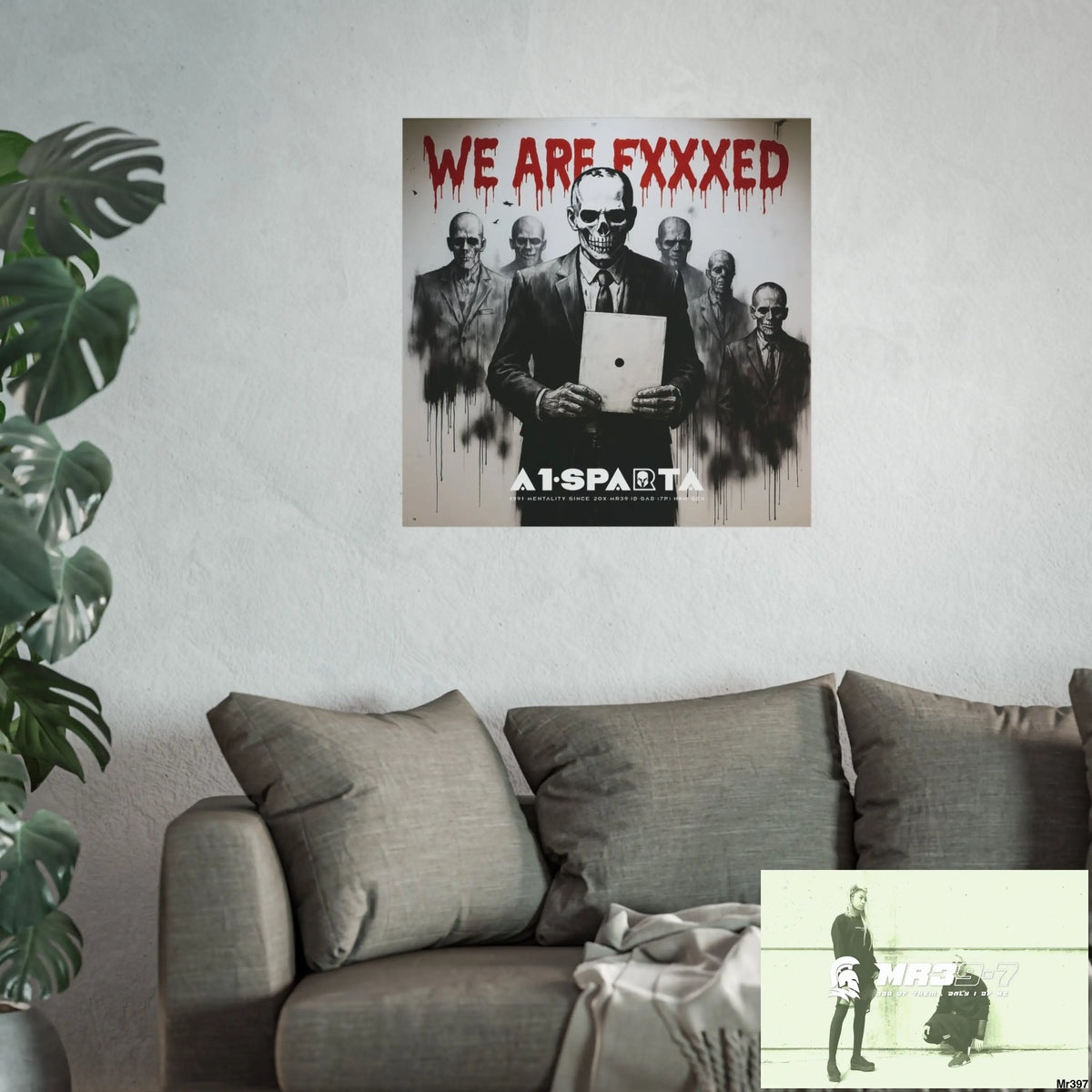 Banksy Inspired Inside A Mental Health VAR system Assassination failure NO 14 We are Fxxxed 2012-2025 UK - Fine Art
