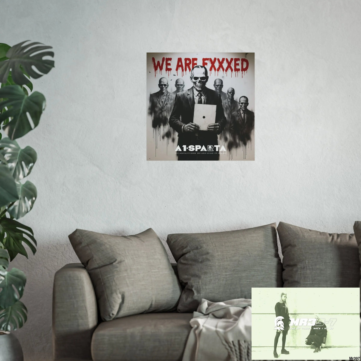 Banksy Inspired Inside A Mental Health VAR system Assassination failure NO 14 We are Fxxxed 2012-2025 UK - Fine Art