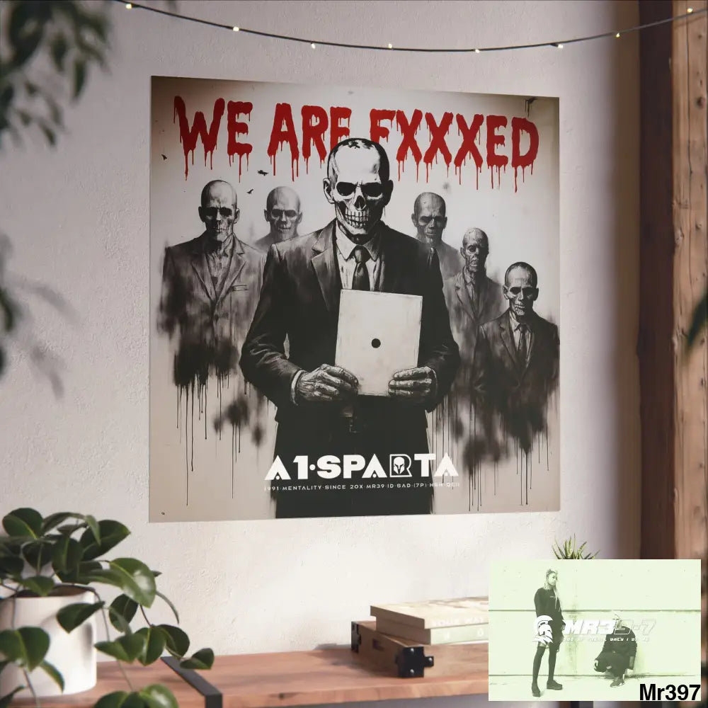 Banksy Inspired Inside A Mental Health VAR system Assassination failure NO 14 We are Fxxxed 2012-2025 UK - Fine Art