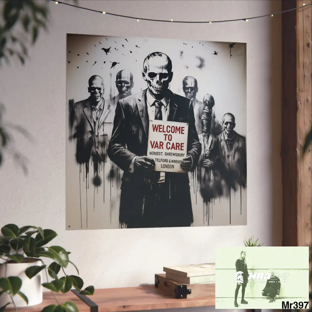 Banksy Inspired Inside A Mental Health VAR system Assassination failure NO 8 2012-2025 UK - Fine Art Posters Poster