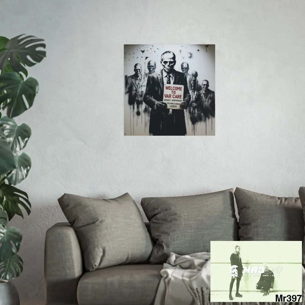 Banksy Inspired Inside A Mental Health VAR system Assassination failure NO 8 2012-2025 UK - Fine Art Posters Poster