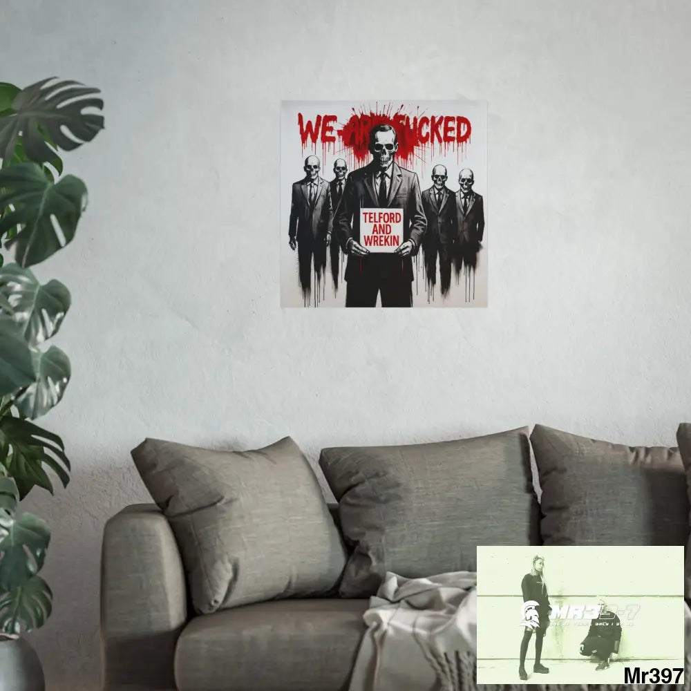 Banksy Inspired Inside A Mental Health VAR system Assassination failure Telford and Wrekin 2012-2025 UK - Fine Art