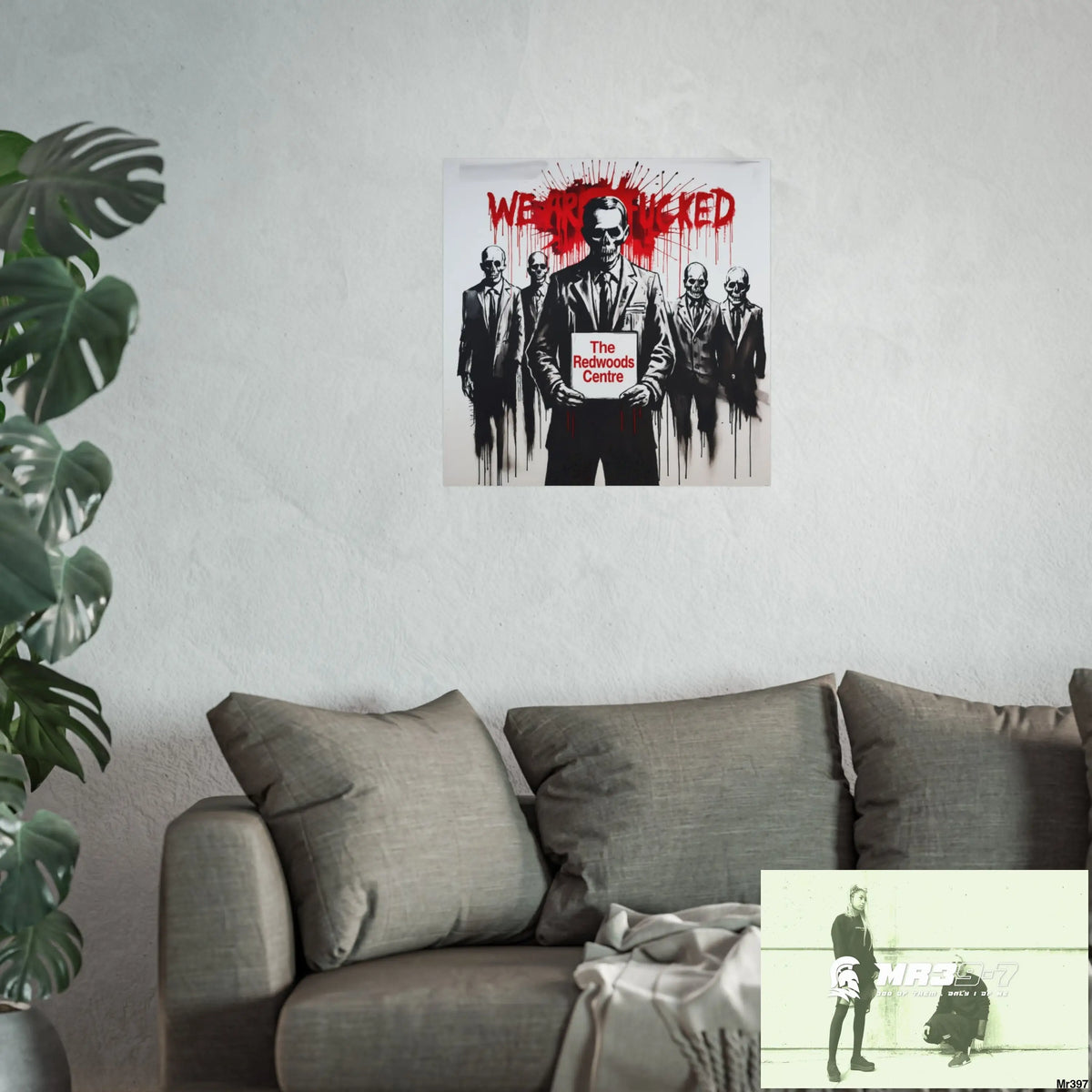 Banksy Inspired Inside A Mental Health VAR system Assassination failure The Redwoods Centre 2012-2025 UK - Fine Art