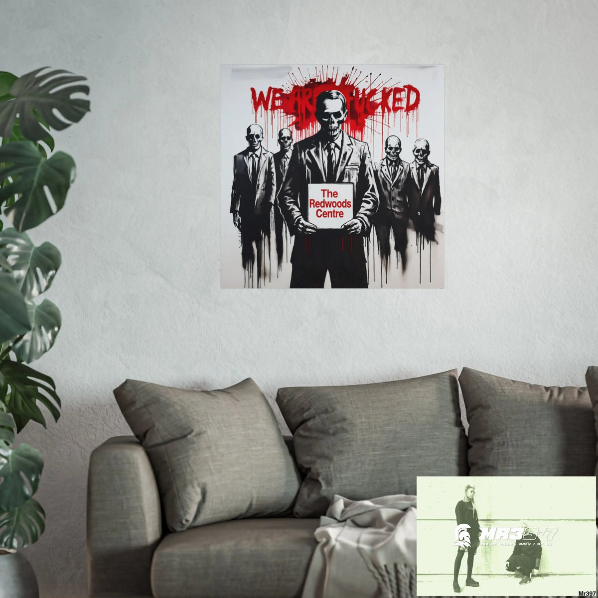 Banksy Inspired Inside A Mental Health VAR system Assassination failure The Redwoods Centre 2012-2025 UK - Fine Art