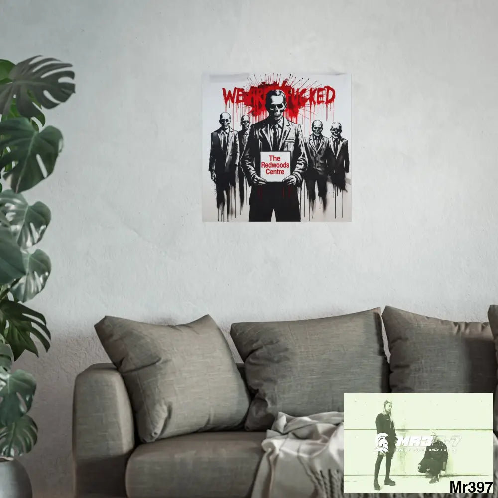 Banksy Inspired Inside A Mental Health VAR system Assassination failure The Redwoods Centre 2012-2025 UK - Fine Art