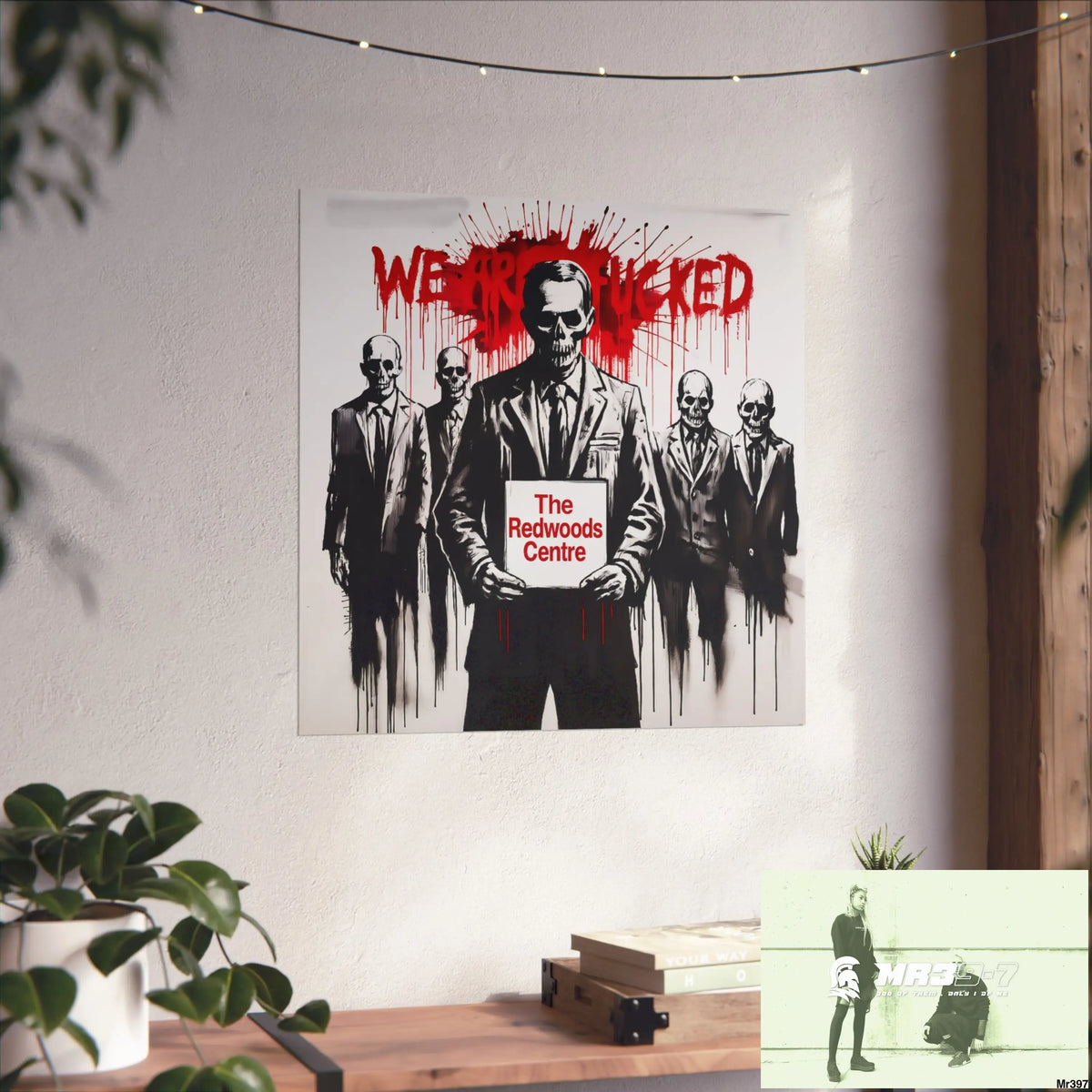 Banksy Inspired Inside A Mental Health VAR system Assassination failure The Redwoods Centre 2012-2025 UK - Fine Art