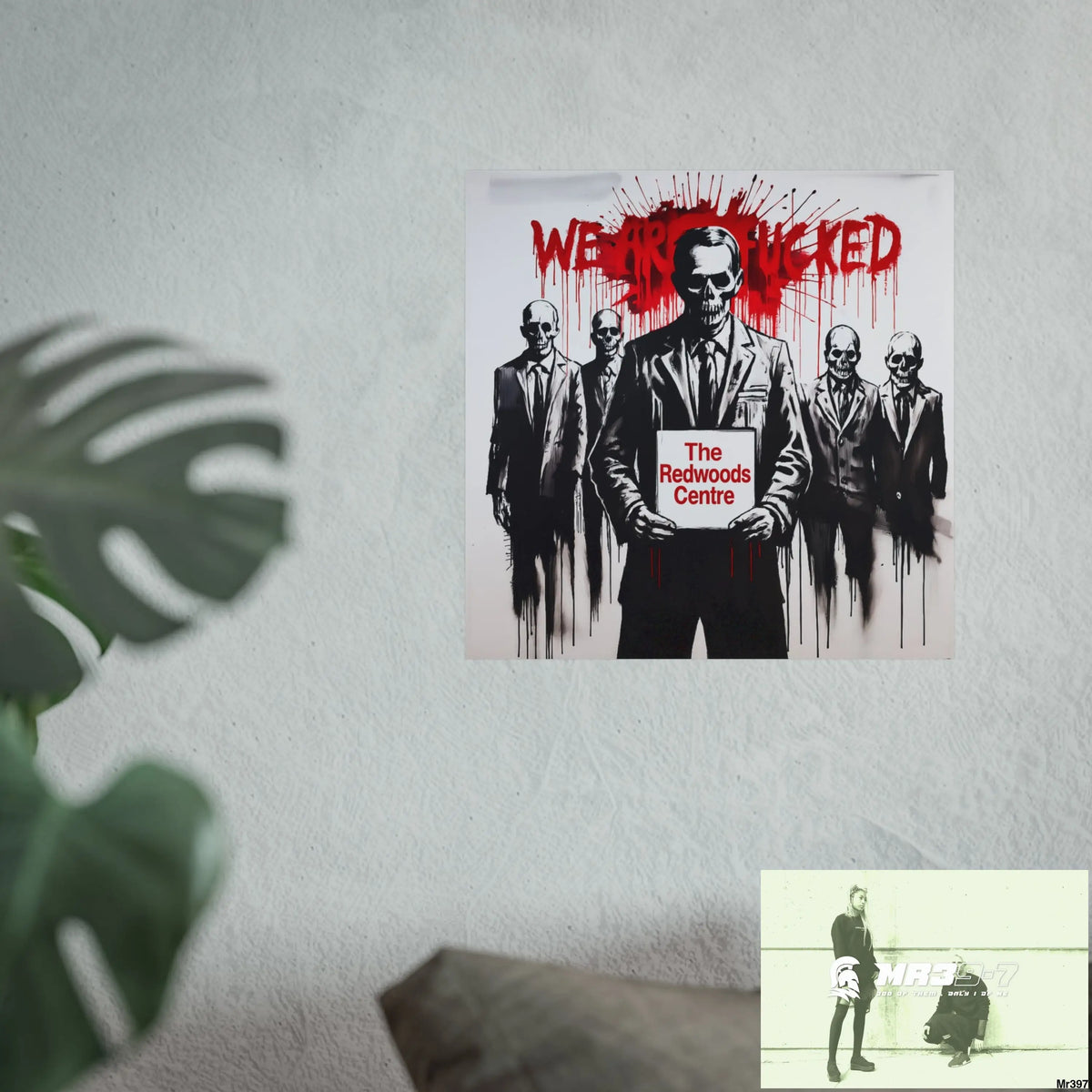 Banksy Inspired Inside A Mental Health VAR system Assassination failure The Redwoods Centre 2012-2025 UK - Fine Art