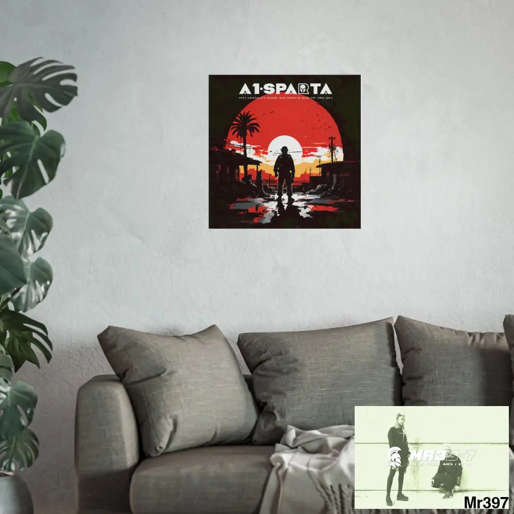 Banksy Style A1 Sparta Dahab Gold – “Rooftop Extraction & Red Sea Warning Egypt no 2 Fine Art Posters Poster