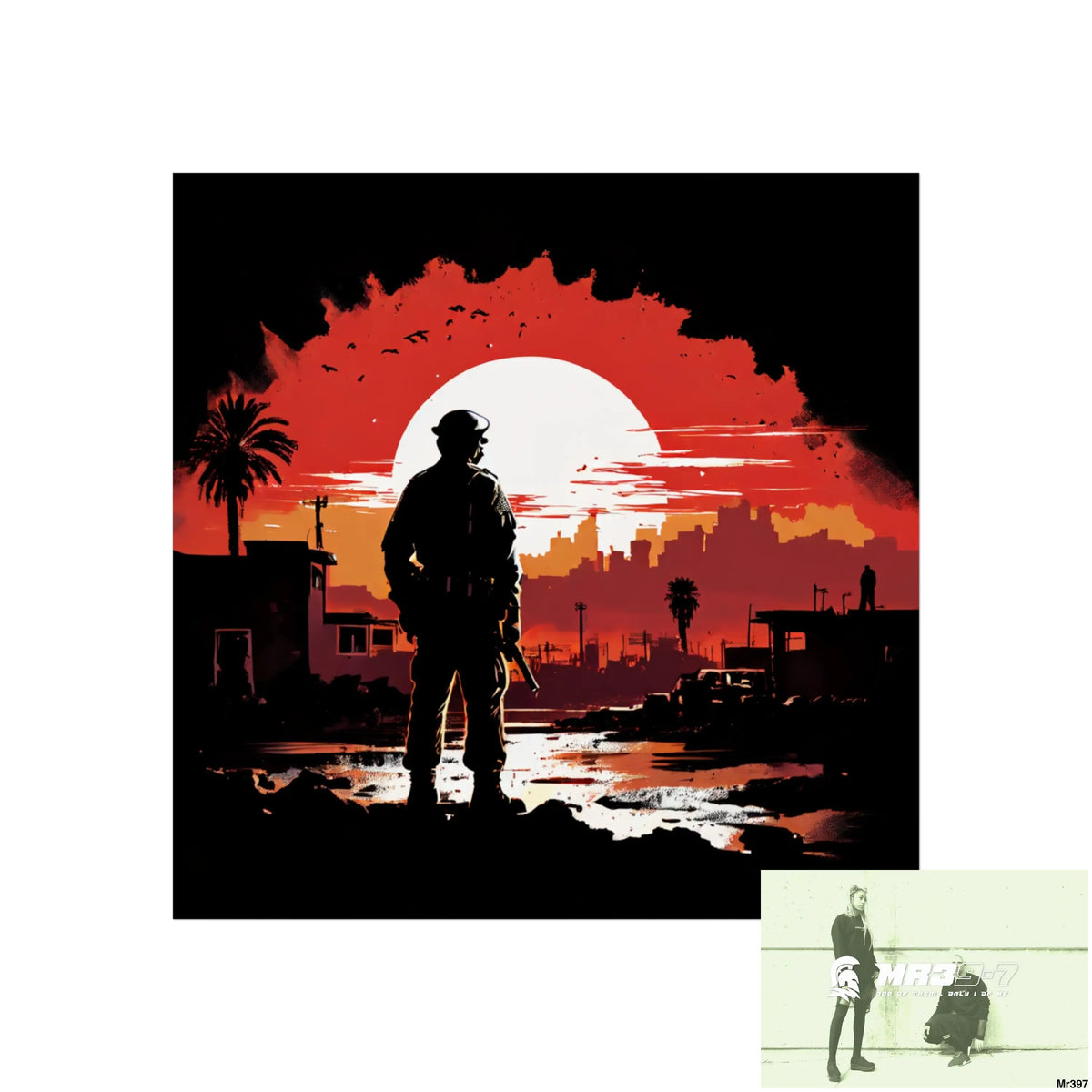 Banksy Style A1 Sparta Dahab Gold – “Rooftop Extraction & Red Sea Warning Egypt no 3 Fine Art Posters 16″ x 16″ / Matte