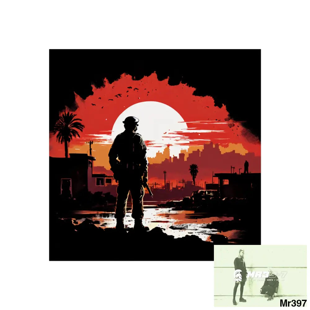 Banksy Style A1 Sparta Dahab Gold – “Rooftop Extraction & Red Sea Warning Egypt no 3 Fine Art Posters 24″ x 24″ / Matte